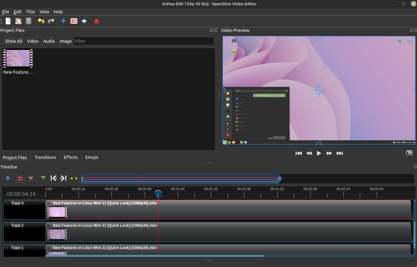 openshot screenshot