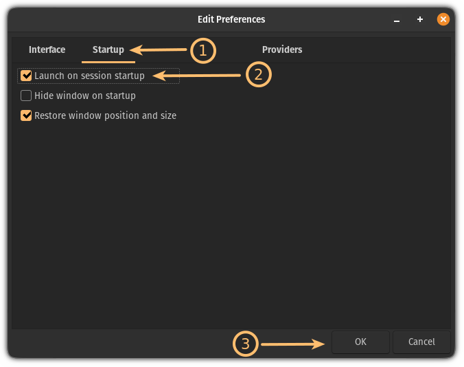 Start Psensor at system startup