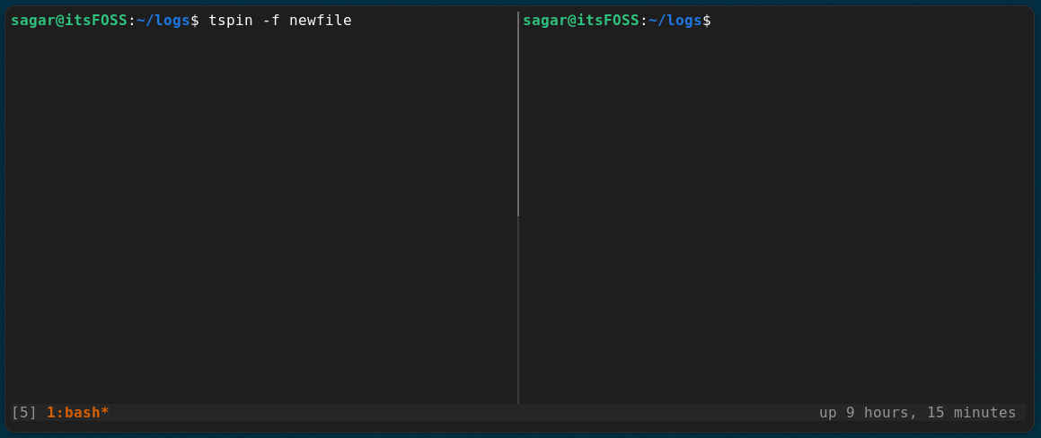 monitor files actively usign the Tailspin